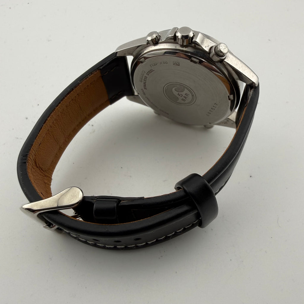 Seiko 7T32-7E80 Panda Dial Alarm Chronograph Vintage 1998 43mm Boxed(Fully Tested and Working)- £130.00