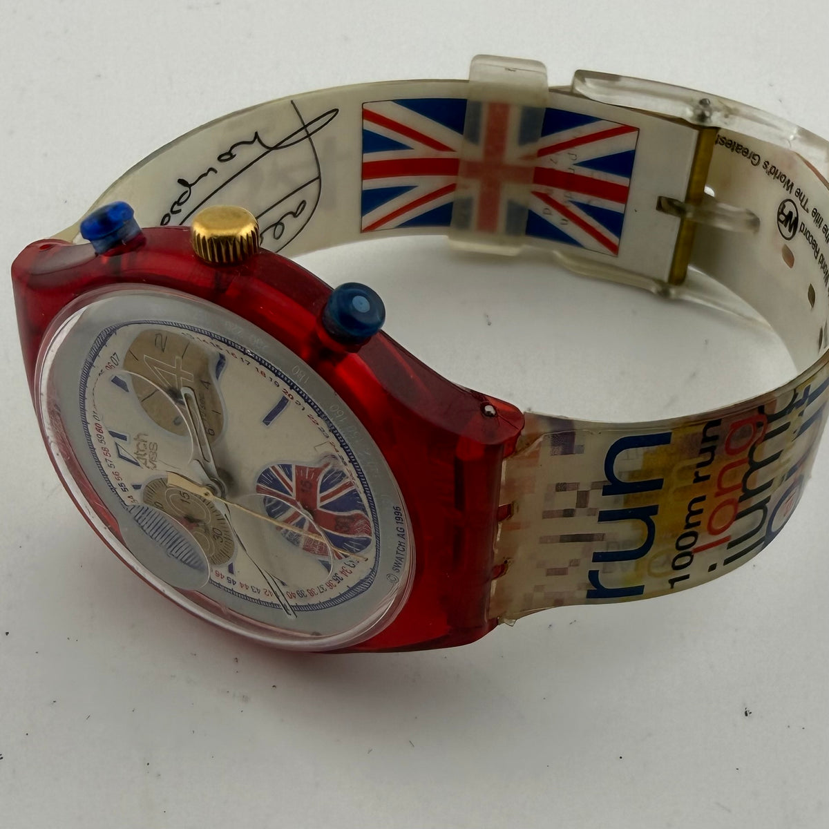 Swatch SCZ105 Daley Thompson Atlanta 1996 Olympic Chronograph Vintage Watch Fully Tested and Working- £45.00