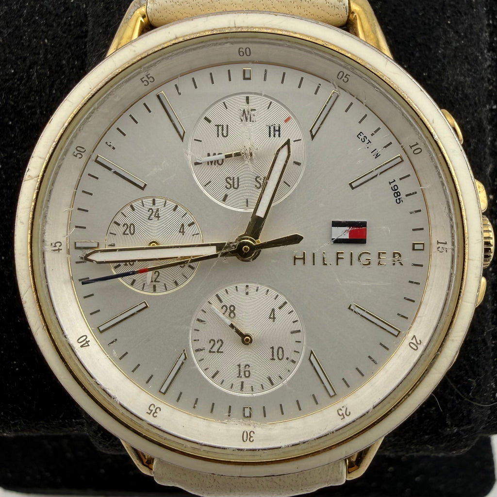 Tommy Hilfiger Carly 1781790 Gold Tone Silver Dial Multifunction Watch- £30.00