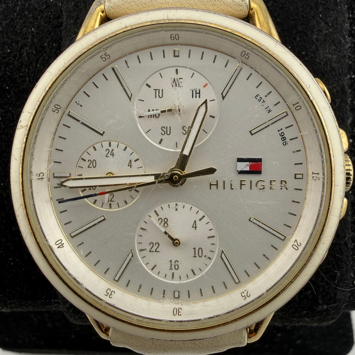 Tommy Hilfiger Carly 1781790 Gold Tone Silver Dial Multifunction Watch- £30.00
