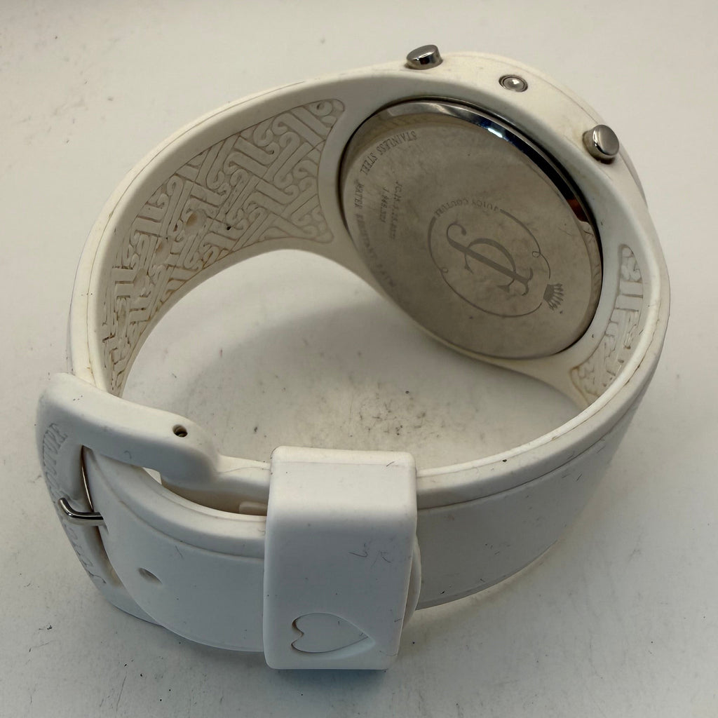 juicy Couture White Digital Silicone Strap 43mm Quartz Watch (Fully Tested and Working)- £25.00
