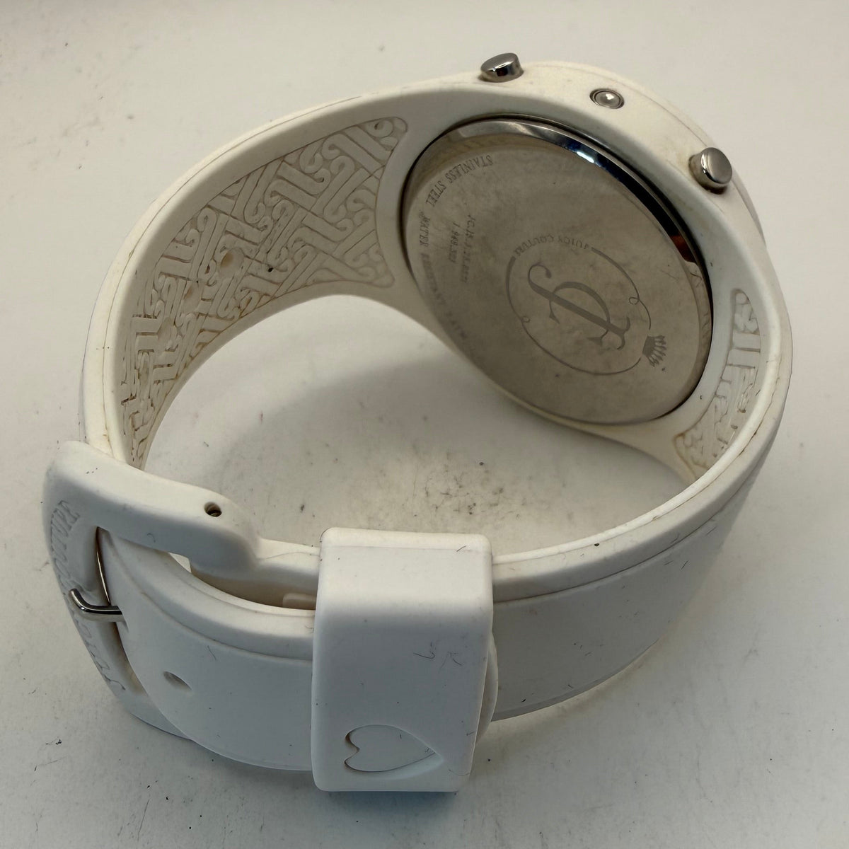juicy Couture White Digital Silicone Strap 43mm Quartz Watch (Fully Tested and Working)- £25.00