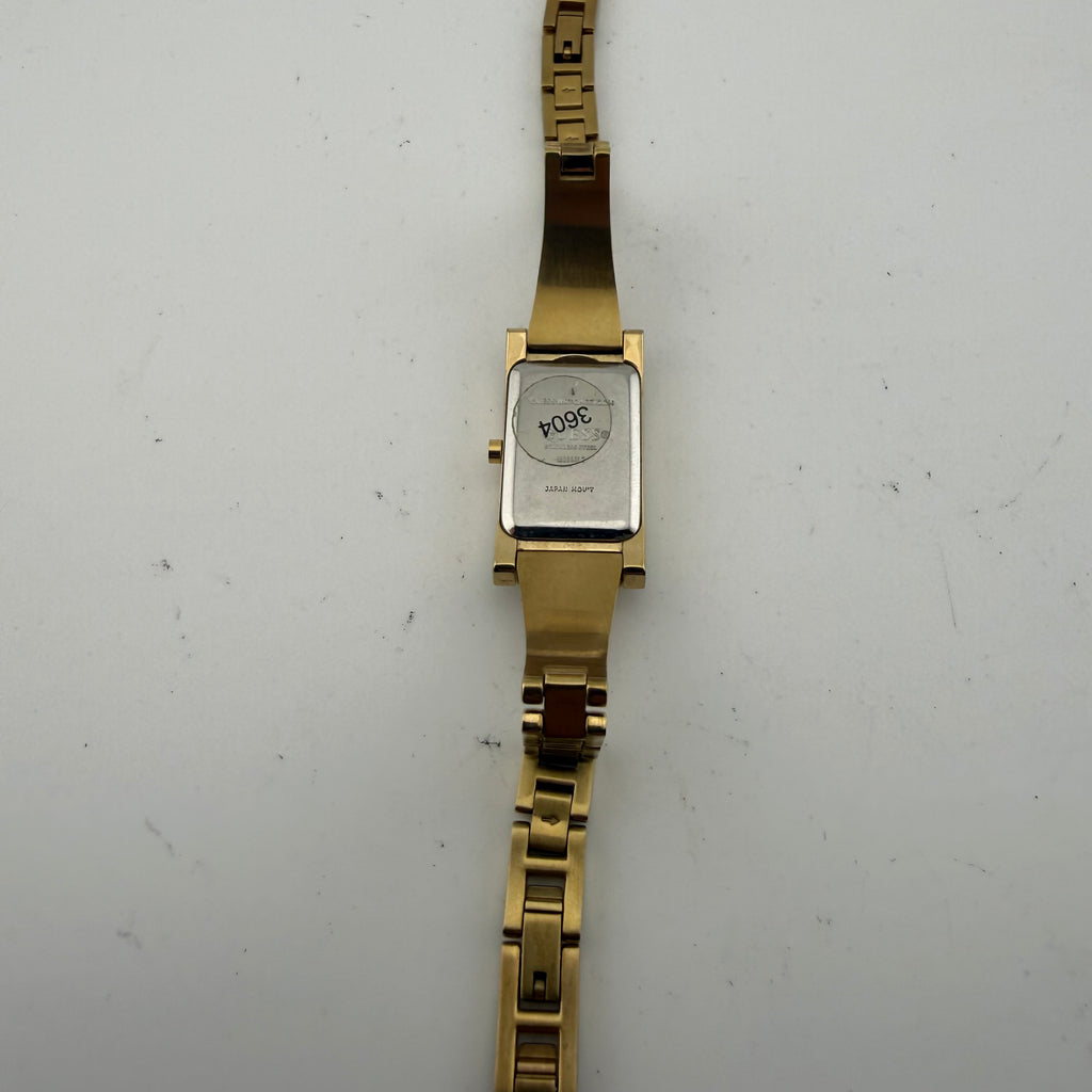 GUESS Ladies Gold Tone Crystal Set Rectangular Bracelet Watch Fully Tested and Working- £35.00