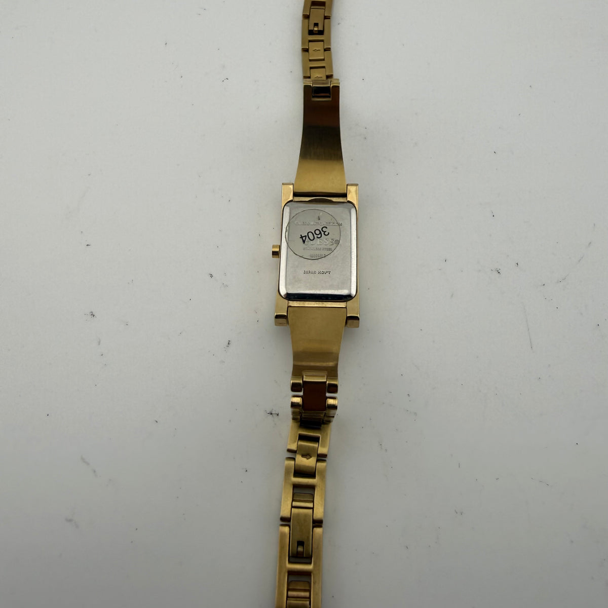 GUESS Ladies Gold Tone Crystal Set Rectangular Bracelet Watch Fully Tested and Working- £35.00