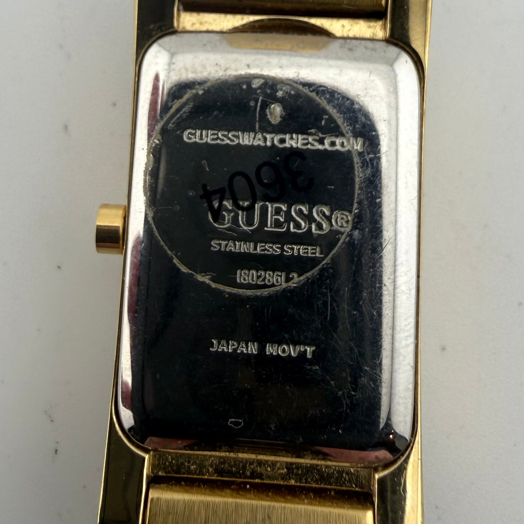 GUESS Ladies Gold Tone Crystal Set Rectangular Bracelet Watch Fully Tested and Working- £35.00