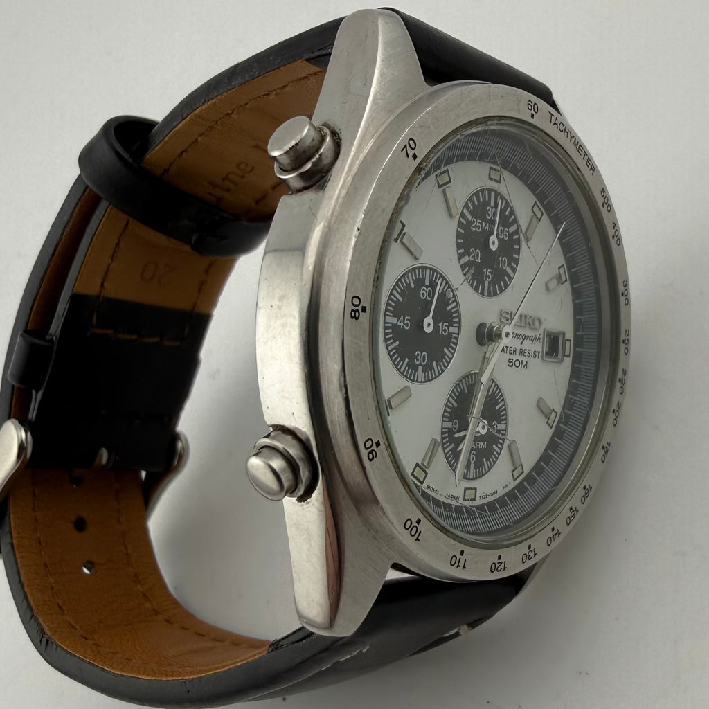 Seiko 7T32-7E80 Panda Dial Alarm Chronograph Vintage 1998 43mm Boxed(Fully Tested and Working)- £130.00