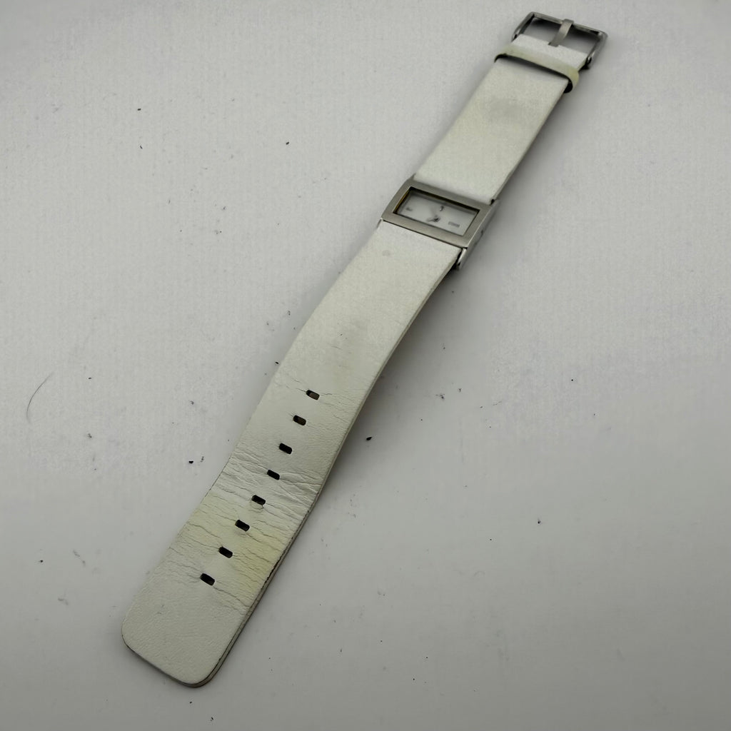 STORM Mojo 02772 White Leather Strap Rectangular Quartz Watch Fully Tested and Working- £28.00