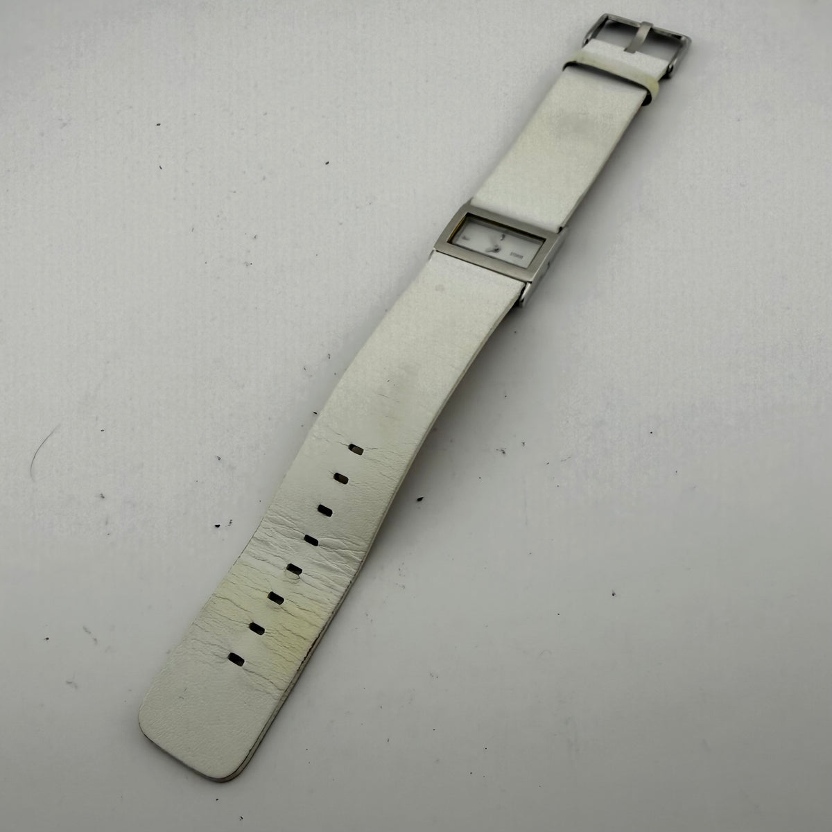 STORM Mojo 02772 White Leather Strap Rectangular Quartz Watch Fully Tested and Working- £28.00