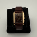 Citizen Eco-Drive H501-S077929 Gold Tone Rectangular Chronograph Brown Dial 33mm – Boxed- £120.00