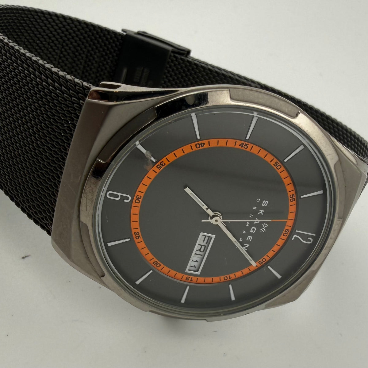 Skagen SKW6007 Denmark Gents Quartz Day Date Mesh Bracelet Watch Fully Tested and Working- £35.00
