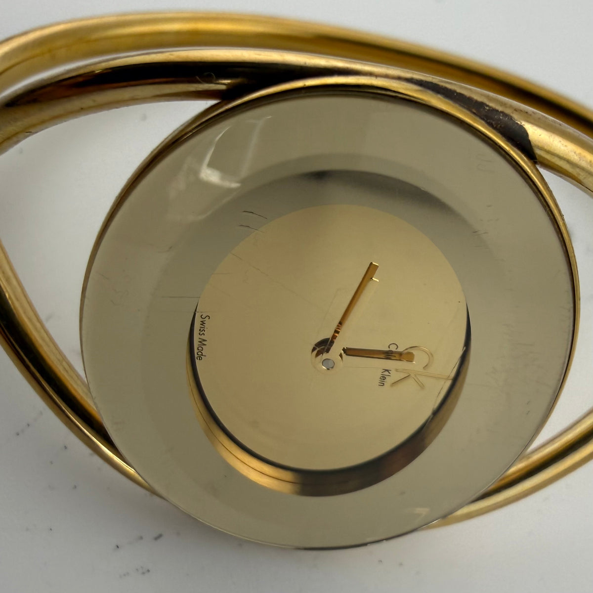 Calvin Klein CK K1A23301 Gold Bangle Ladies Swiss Watch (Fully Tested and working)- £25.00