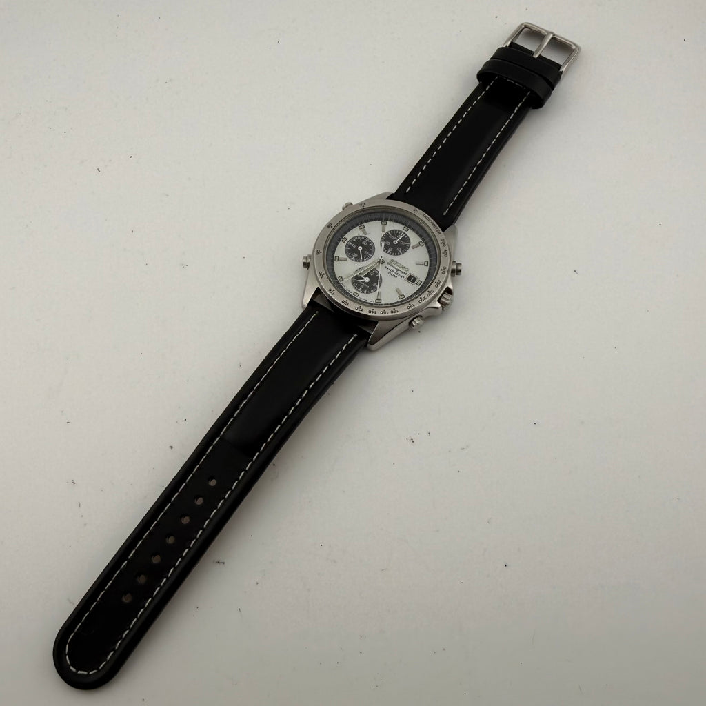 Seiko 7T32-7E80 Panda Dial Alarm Chronograph Vintage 1998 43mm Boxed(Fully Tested and Working)- £130.00