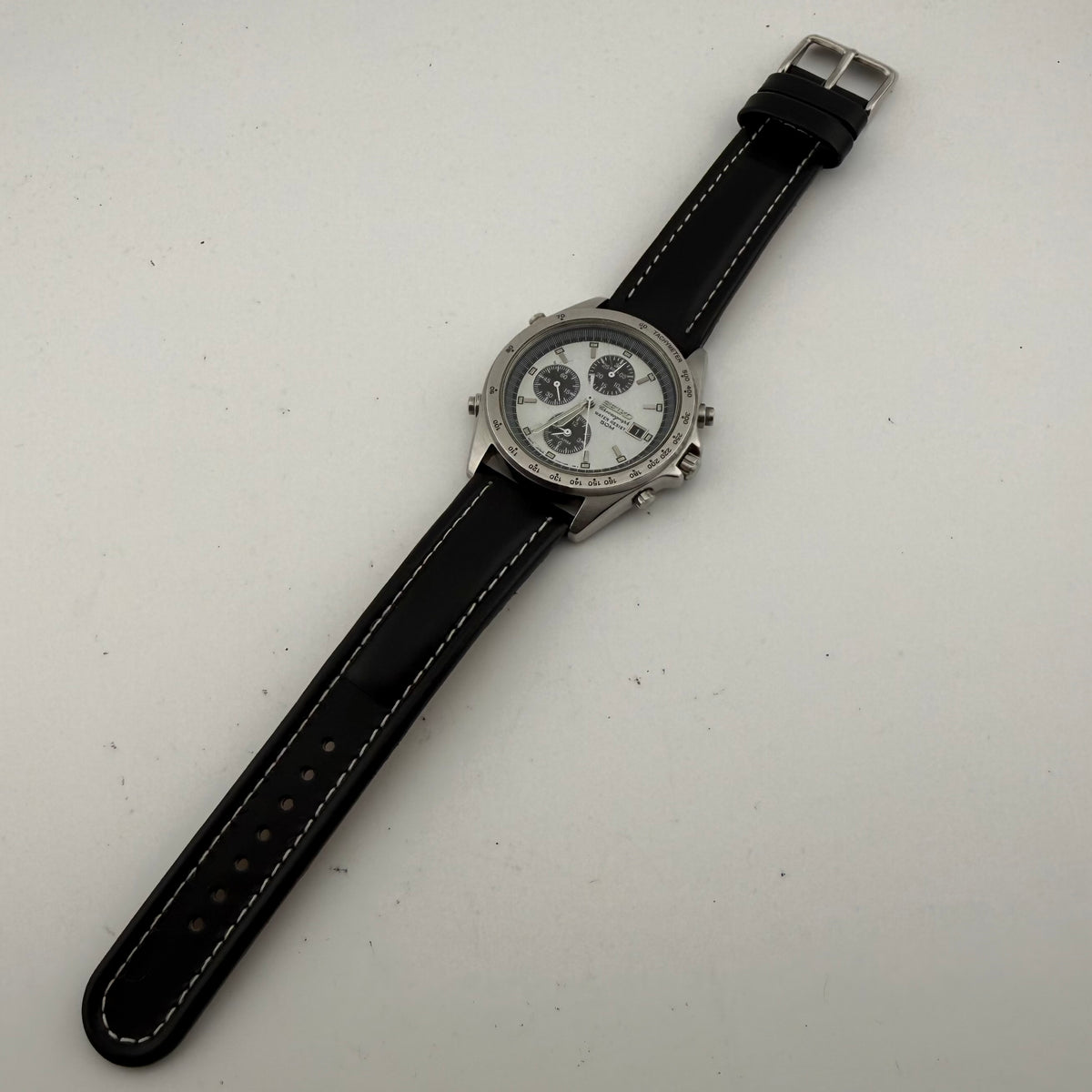 Seiko 7T32-7E80 Panda Dial Alarm Chronograph Vintage 1998 43mm Boxed(Fully Tested and Working)- £130.00