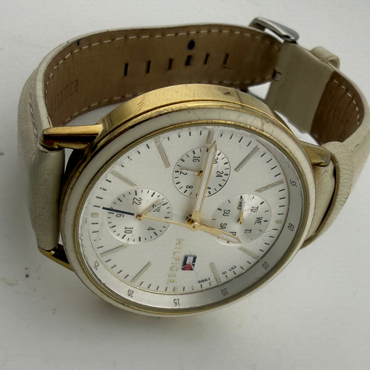 Tommy Hilfiger Carly 1781790 Gold Tone Silver Dial Multifunction Watch- £30.00