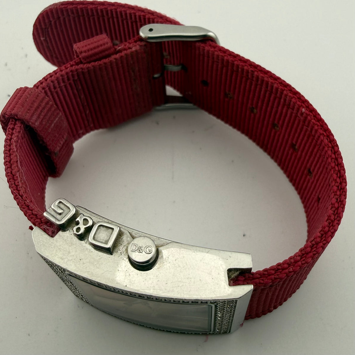 D&G Dolce & Gabbana Time Ladies Crystal Set Pink Watch Fully Tested and Working- £25.00