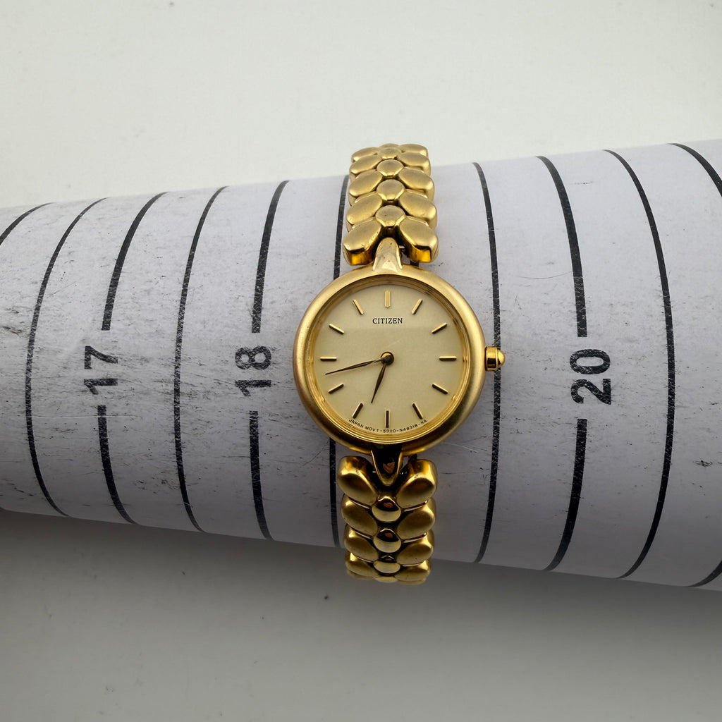 Vintage Citizen 5920-S53540 Gold Tone Ladies Quartz Watch 25mm (Fully Tested and working)- £40.00