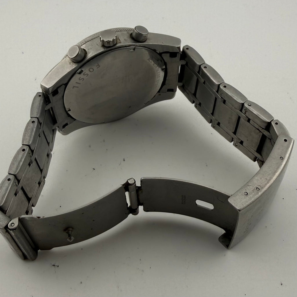Fossil JR-9937 Gents Chronograph Watch Yellow Sub Dials Fully Tested and Working- £35.00