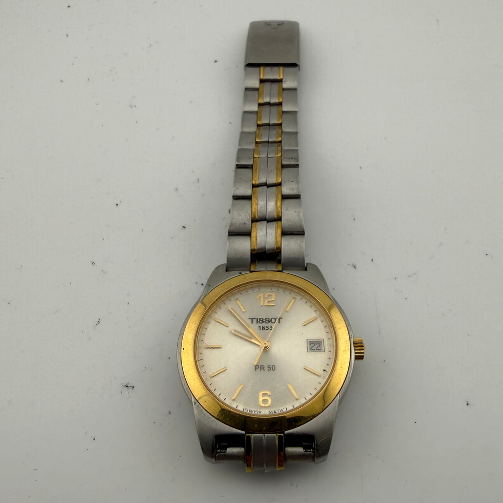 Tissot PR 50 J376/476K Two Tone Swiss Quartz Sapphire Gents Watch Fully Tested and Working- £120.00