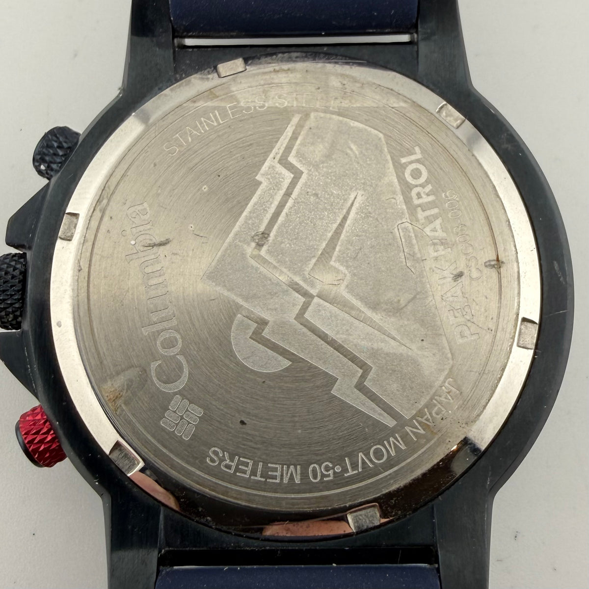 Columbia Peak Patrol Gents Chronograph 50M Black Blue Watch Fully Tested and Working- £40.00
