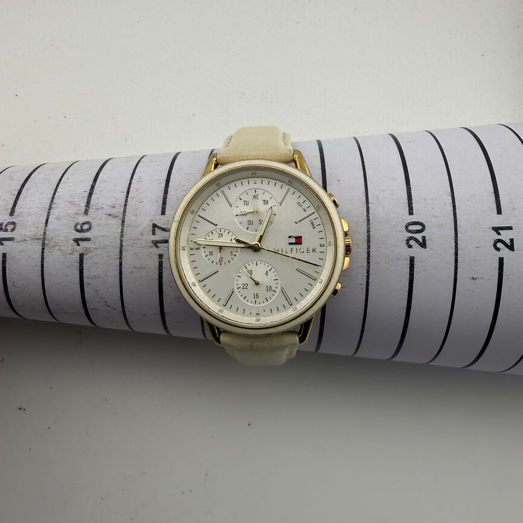 Tommy Hilfiger Carly 1781790 Gold Tone Silver Dial Multifunction Watch- £30.00