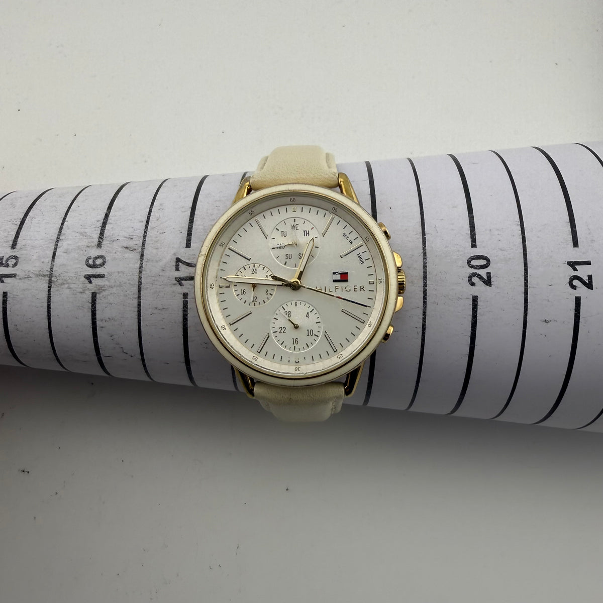 Tommy Hilfiger Carly 1781790 Gold Tone Silver Dial Multifunction Watch- £30.00