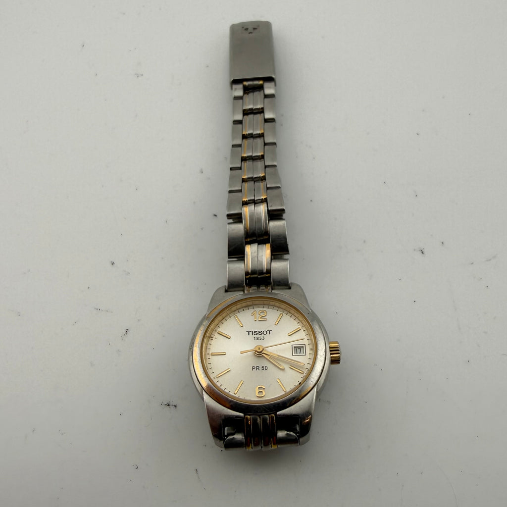 Tissot PR50 J326/426K Ladies Two Tone Swiss Quartz Date Watch Fully Tested and Working - £40.00
