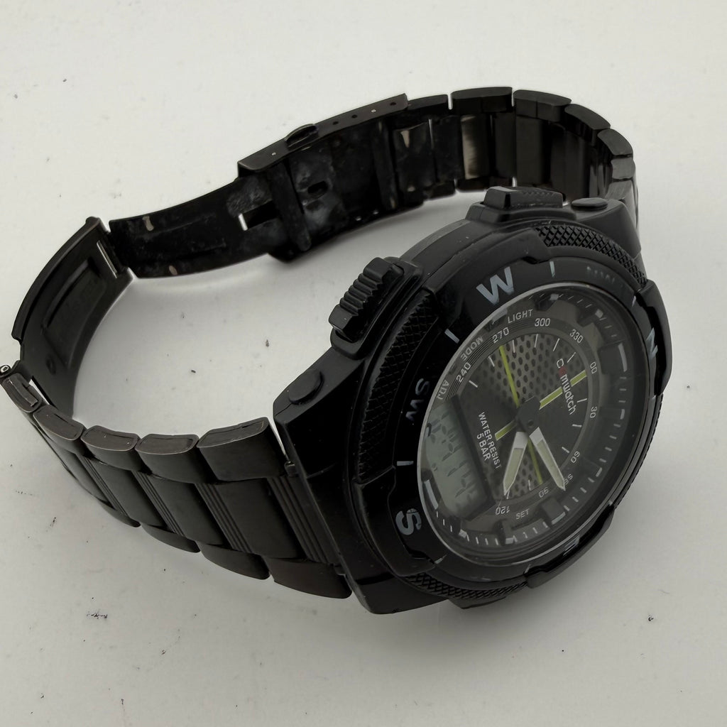 ComWatch 1939G Black Ana-Digi Sports Watch 48mm
