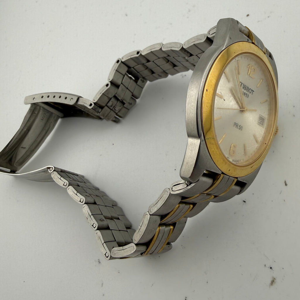 Tissot PR 50 J376/476K Two Tone Swiss Quartz Sapphire Gents Watch Fully Tested and Working- £120.00