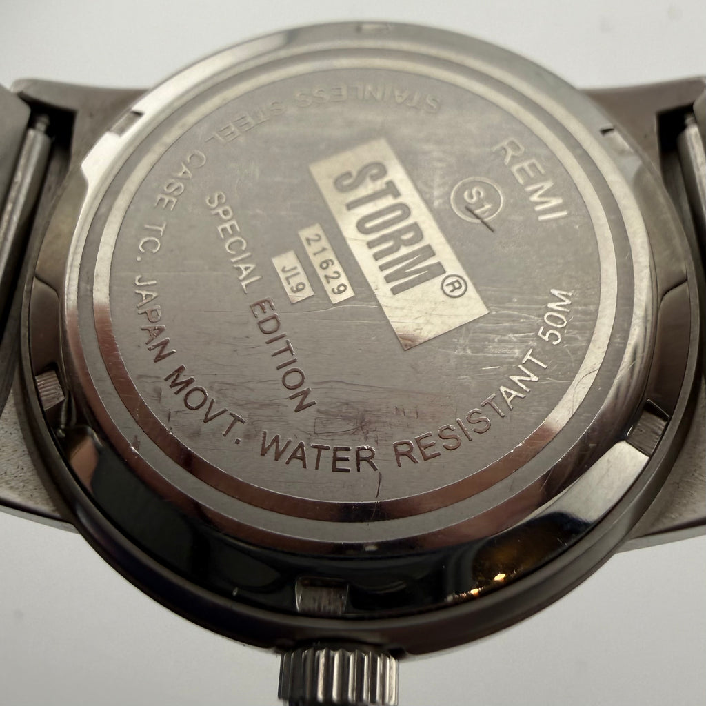 STORM Special Edition Gents Black Dial Unusual Display Steel Watch Fully Tested and Working- £60.00