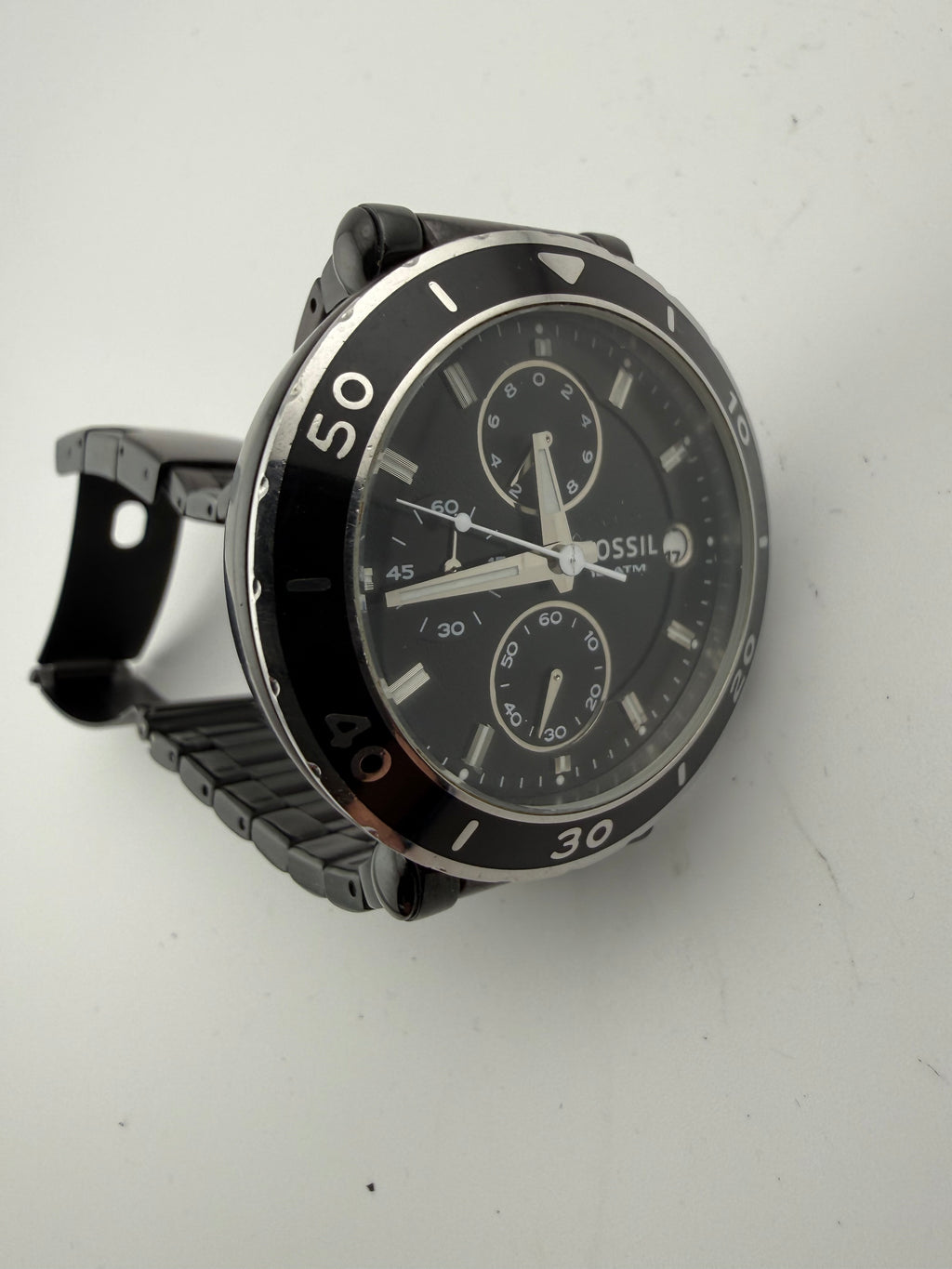 Fossil CH-2579 Black Chronograph 10 ATM Men’s Watch 43mm (Fully Tested and Working)- £25.00