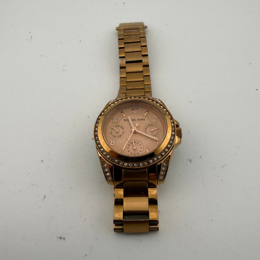Michael Kors Blair MK5613 Ladies Rose Gold Crystal Set Multifunction Watch 35mm- £30.00