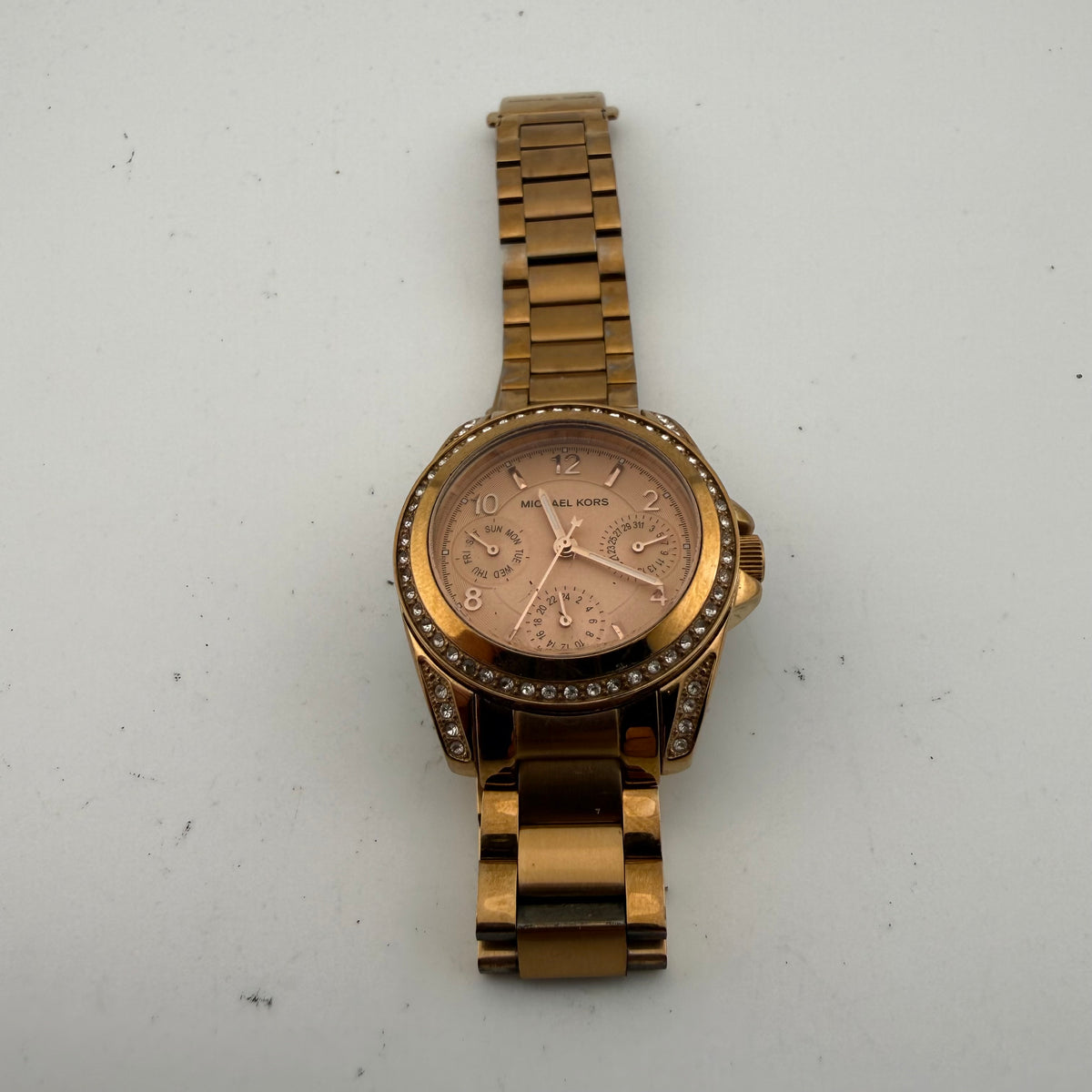 Michael Kors Blair MK5613 Ladies Rose Gold Crystal Set Multifunction Watch 35mm- £30.00