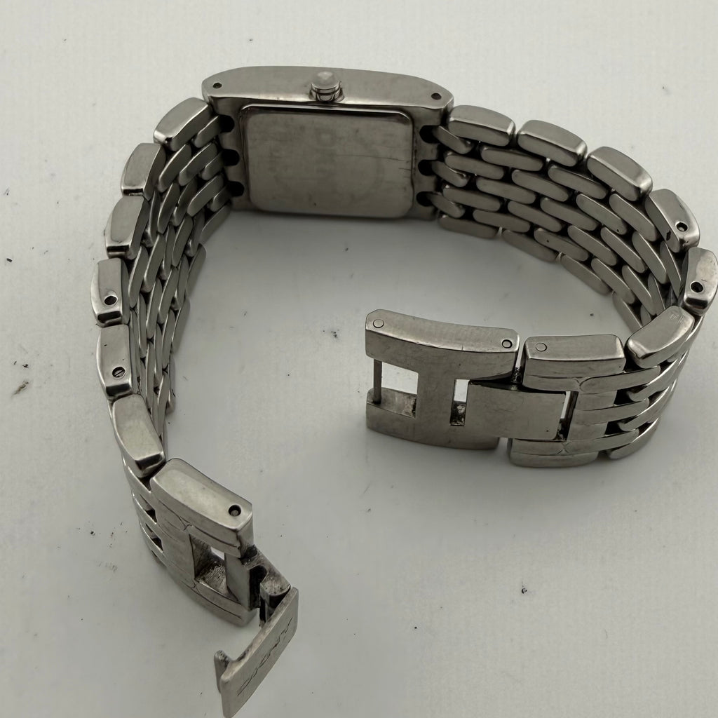 DKNY NY8191 Ladies Silver Stainless Steel Rectangular Quartz Fully Tested and Working- £25.00