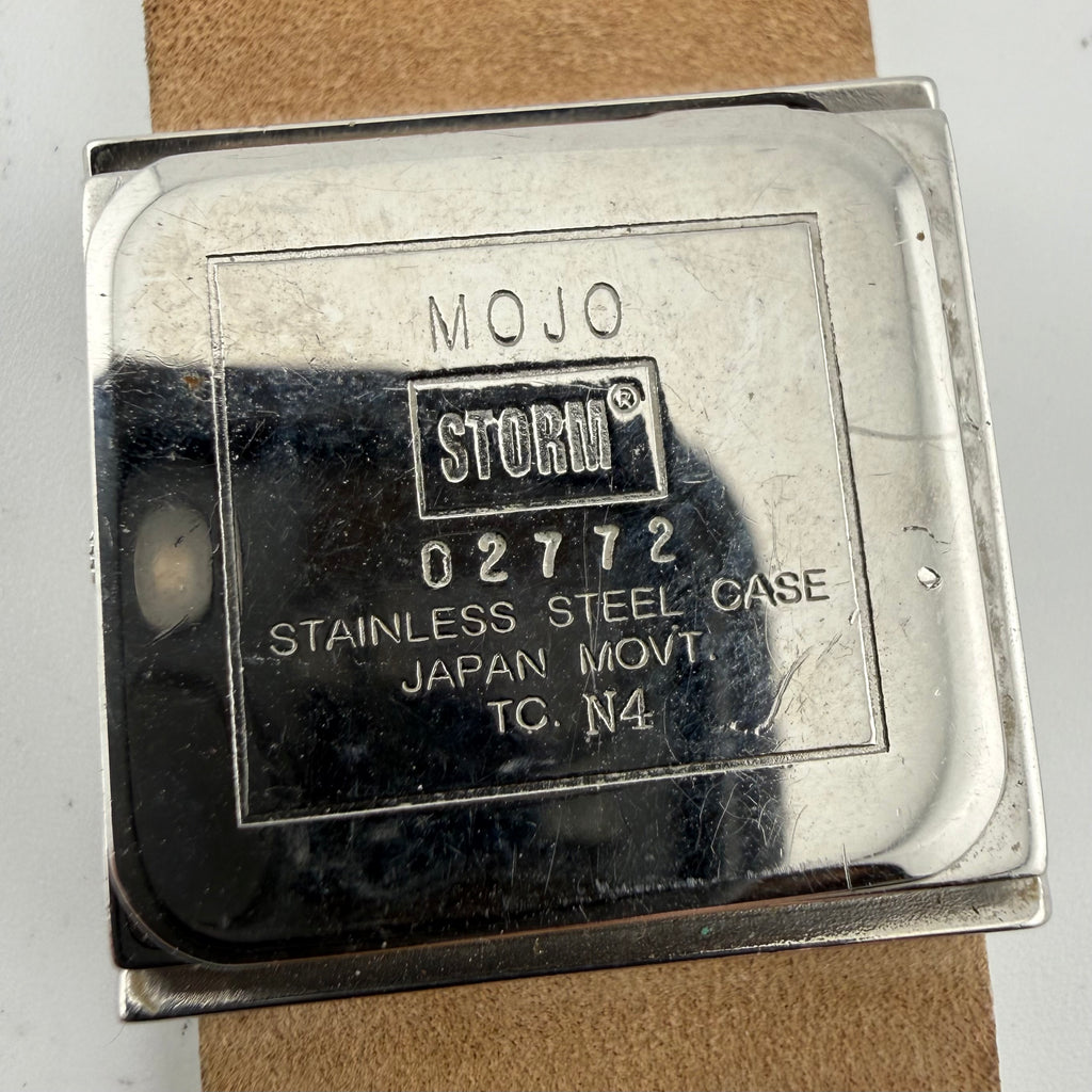 STORM Mojo 02772 White Leather Strap Rectangular Quartz Watch Fully Tested and Working- £28.00