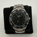 Slazenger Gents Black Dial Quartz Stainless Steel Bracelet Watch Fully Tested and Working- £15.00