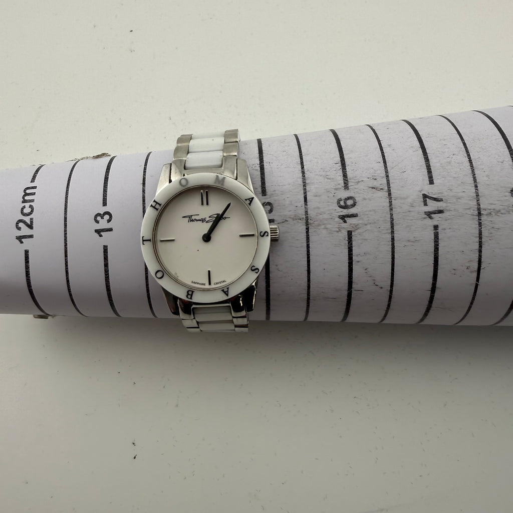 Thomas Sabo Ladies White Ceramic Bracelet Quartz Watch Sapphire Crystal Fully Tested and Working- £35.00