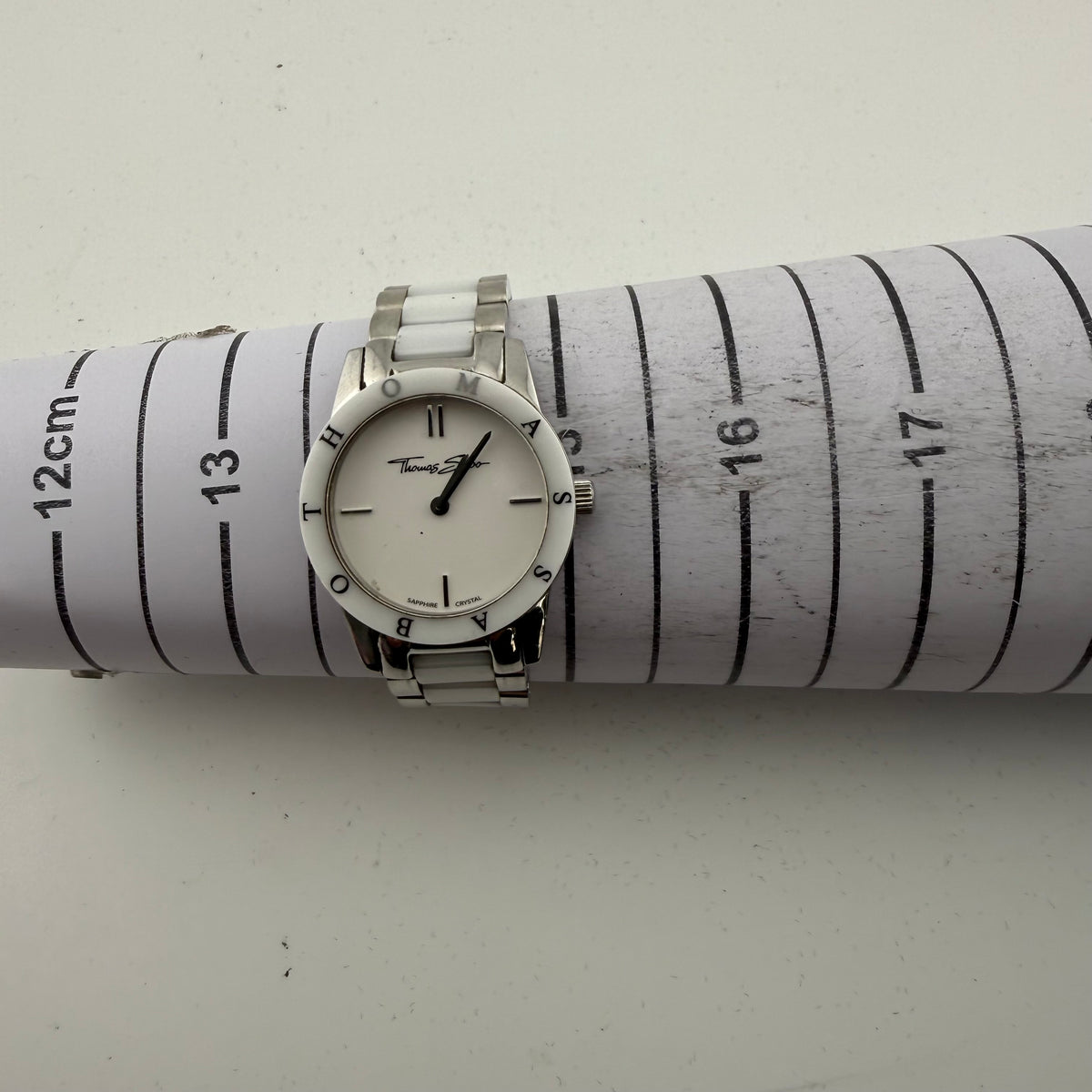 Thomas Sabo Ladies White Ceramic Bracelet Quartz Watch Sapphire Crystal Fully Tested and Working- £35.00