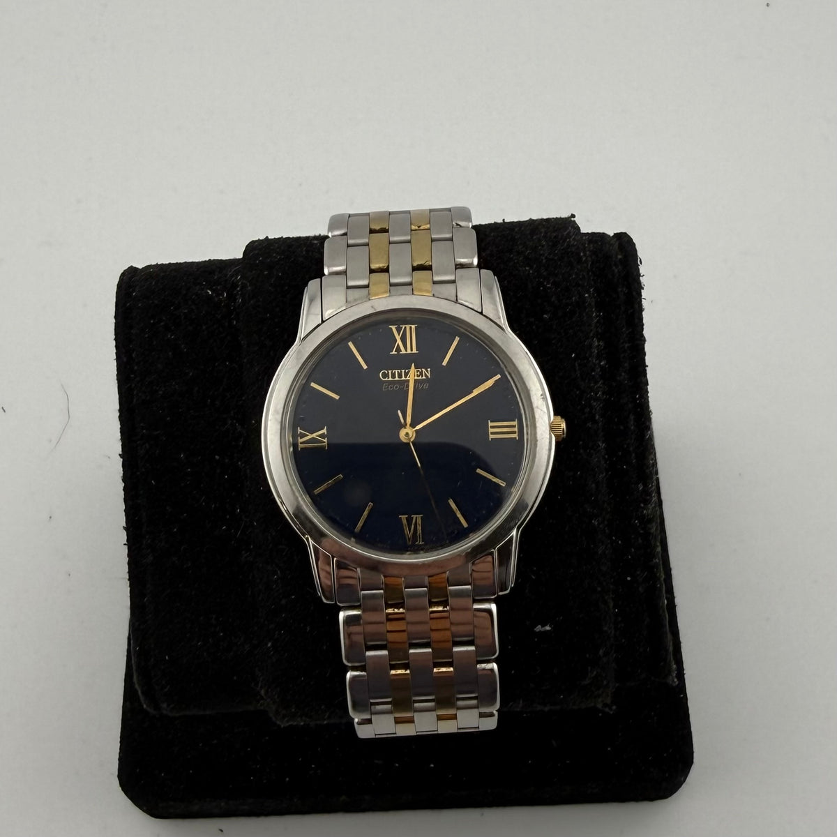 Citizen Eco-Drive Stiletto G820 Two Tone Blue Dial Ultra Slim Gents Watch Fully Tested and Working - £80.00