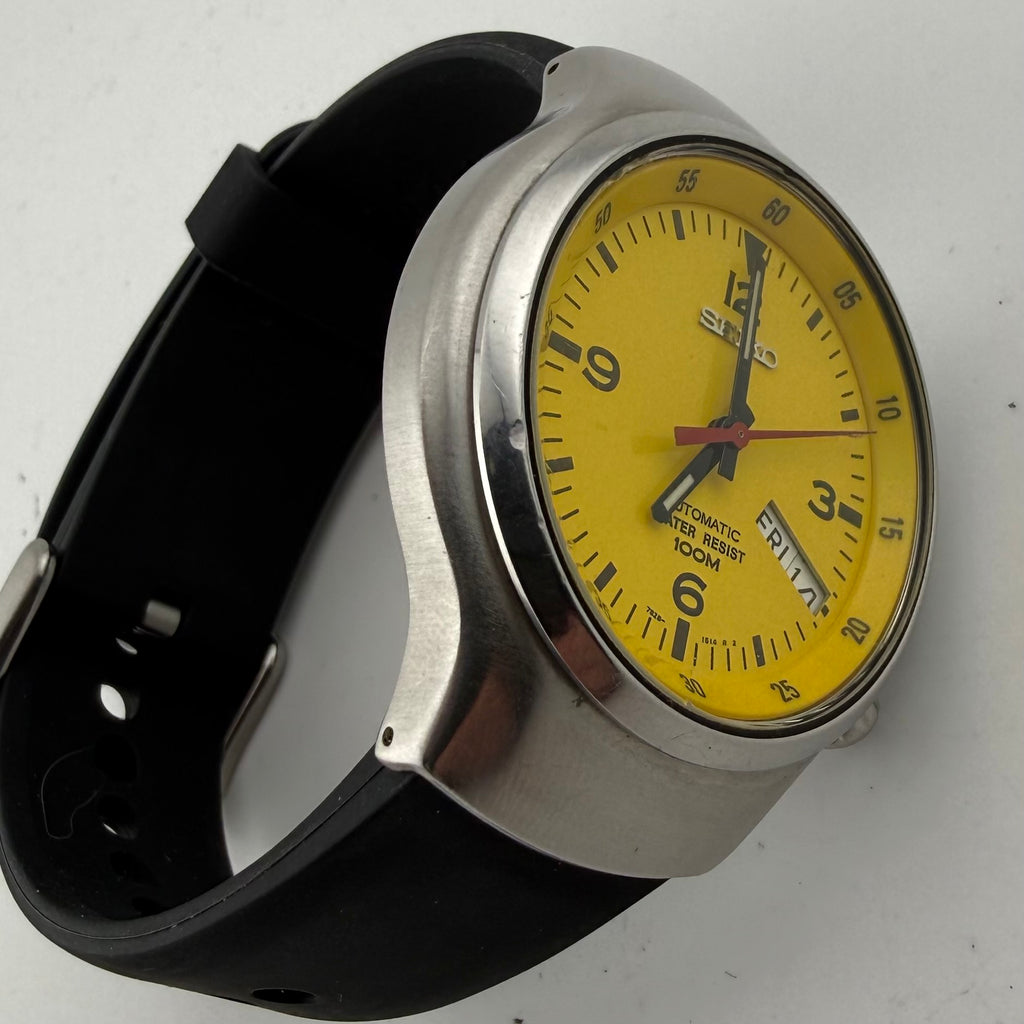 Vintage Seiko S-Wave 7S26-0110 Yellow Dial Automatic 1997 38mm Boxed- £180.00