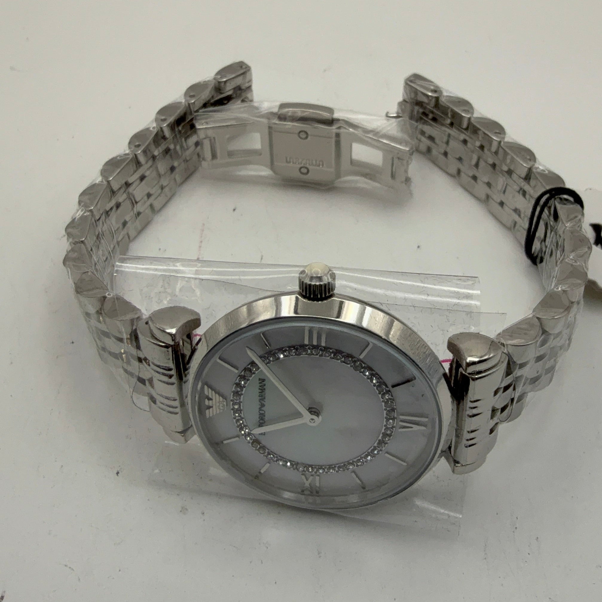 Emporio Armani AR1908 Ladies Mother Of Pearl Crystal Watch Boxed Full Set (New with tags) -£100.00