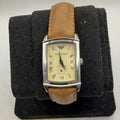 Emporio Armani AR-0236 Ladies Rectangular Leather Strap Quartz Watch (Fully Tested and Working)- £30.00