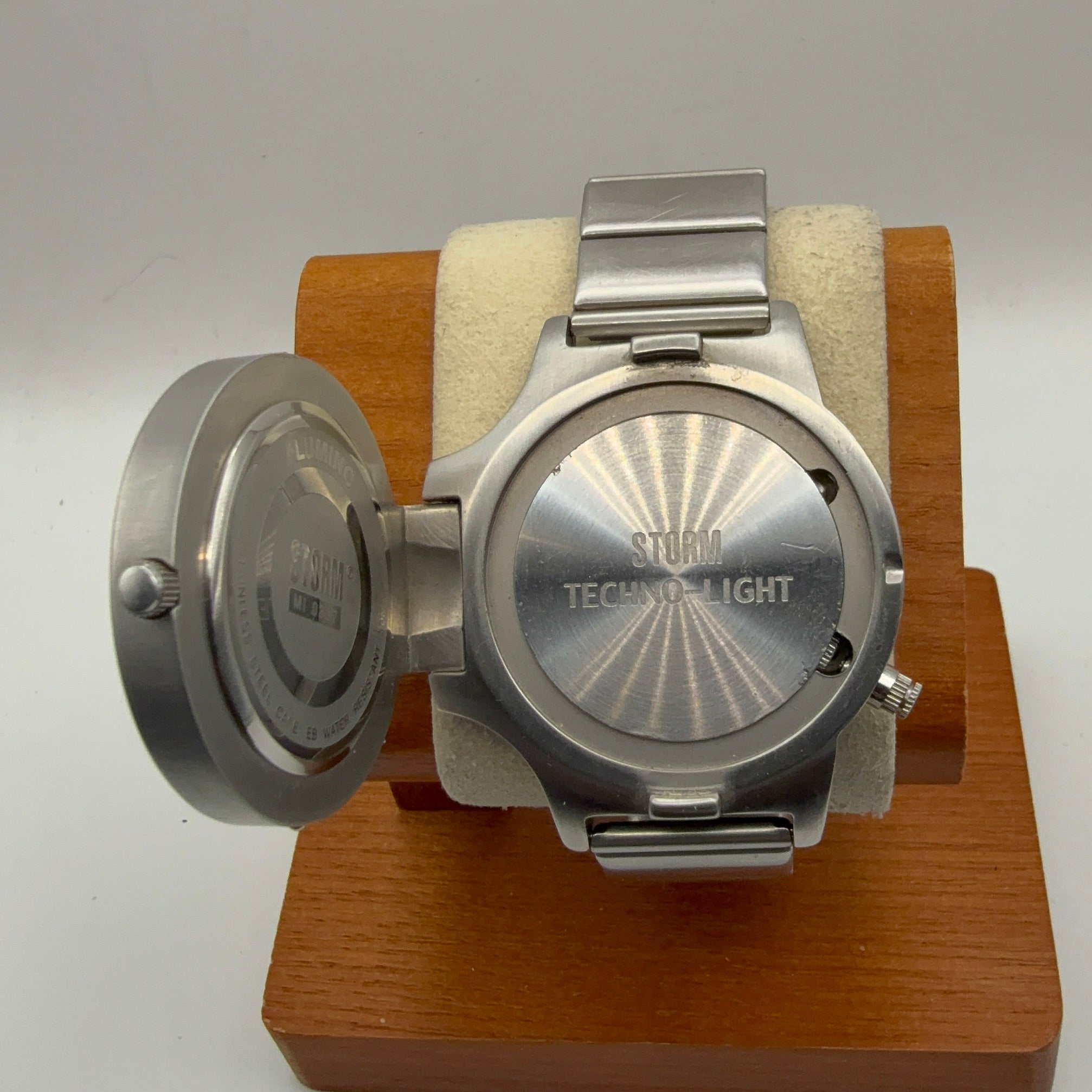 STORM Techno-Light Watch 43.5mm Stainless Steel Modular LED Light – Working – Read- £75.00