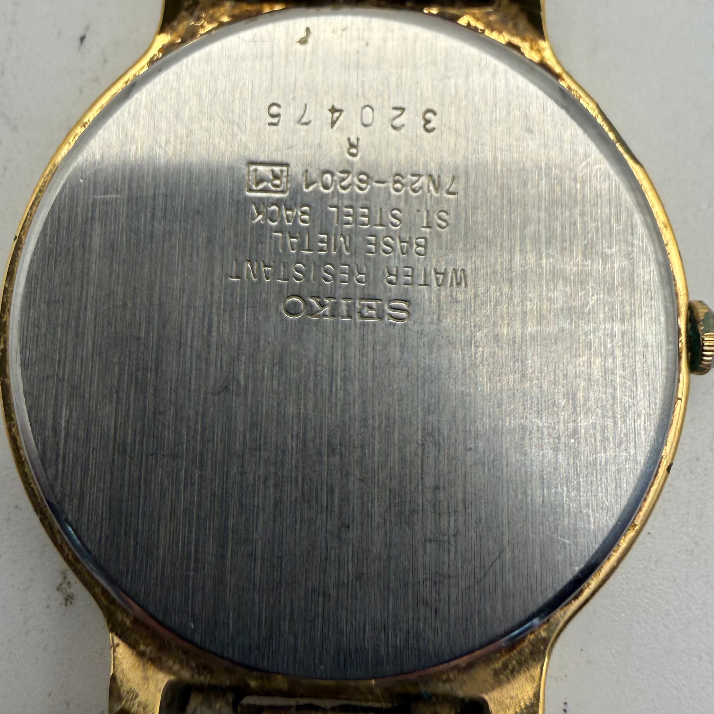 Vintage Seiko Quartz 7N29-6201 Gold Tone Date Watch 35mm Men's Classic Dress Watch (Fully Tested and Working)- £60.00