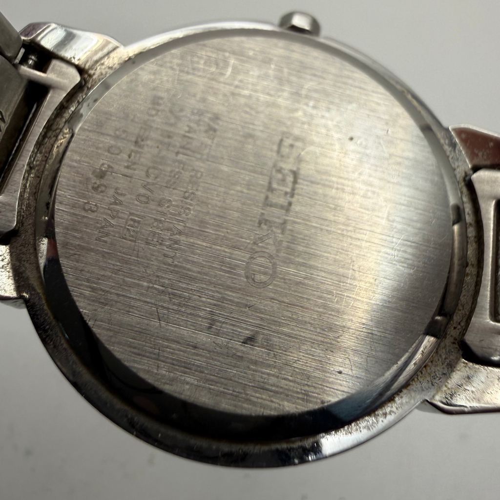 Seiko Solar V137-0G68 Ladies Mother of Pearl Crystal Bezel Watch Full Set- £100.00