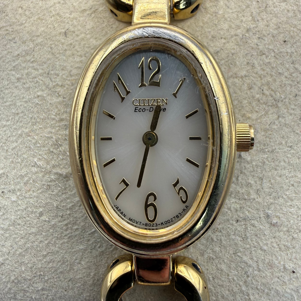 Citizen Eco-Drive B023-K002793 Ladies Gold Tone Oval Bracelet Watch (Fully Tested and Working)- £35.00