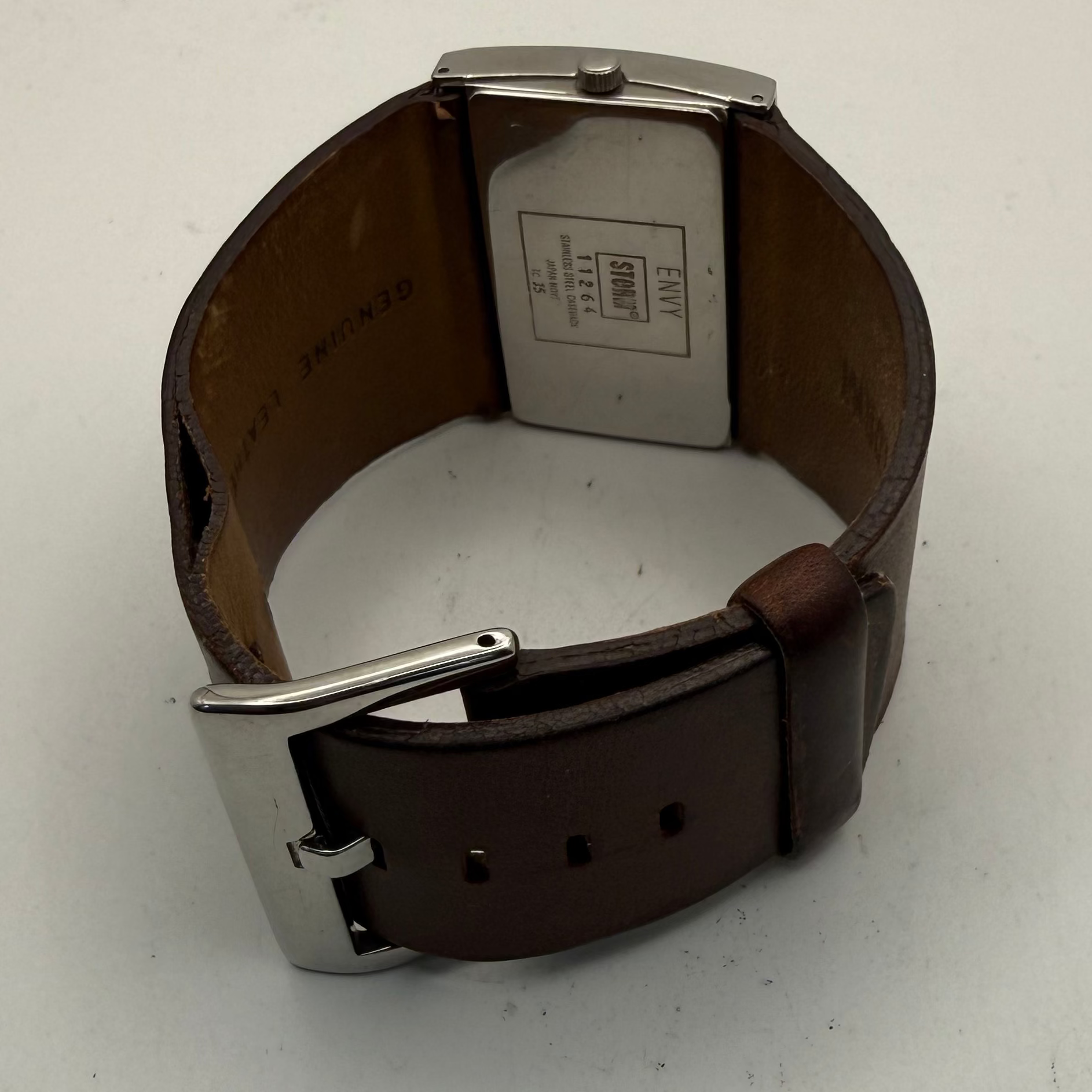 Storm Envy 11264 Wide Cuff Leather Strap Watch (Fully Tested and Working)- £35.00