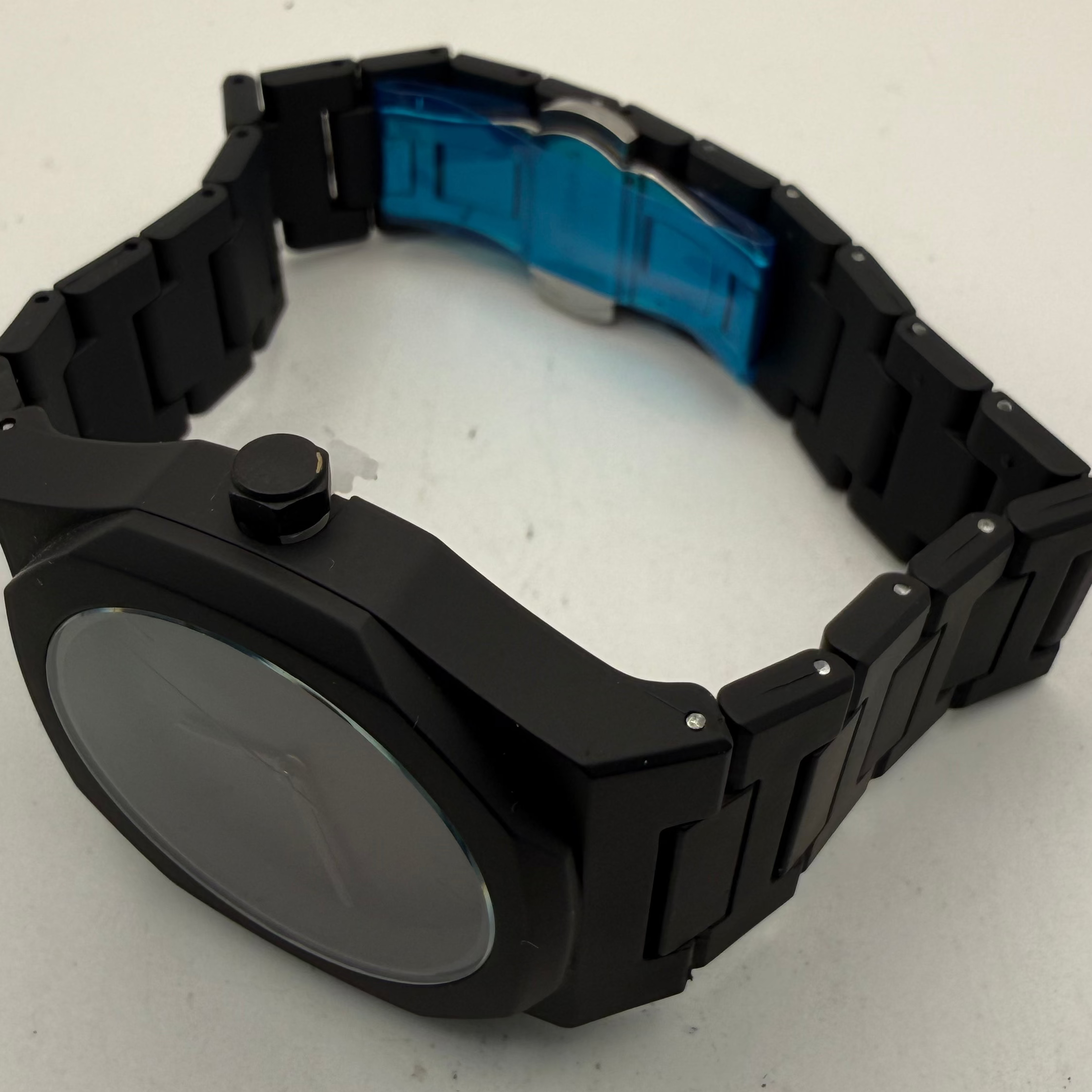 Black Stealth Integrated Bracelet Watch 43.5mm New Old Stock Unworn- £10.00