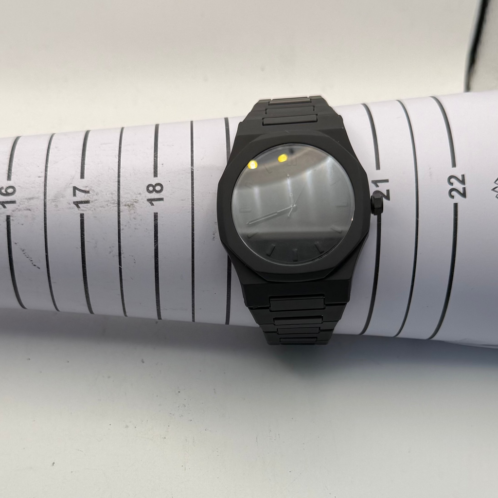 Black Stealth Integrated Bracelet Watch 43.5mm New Old Stock Unworn- £10.00