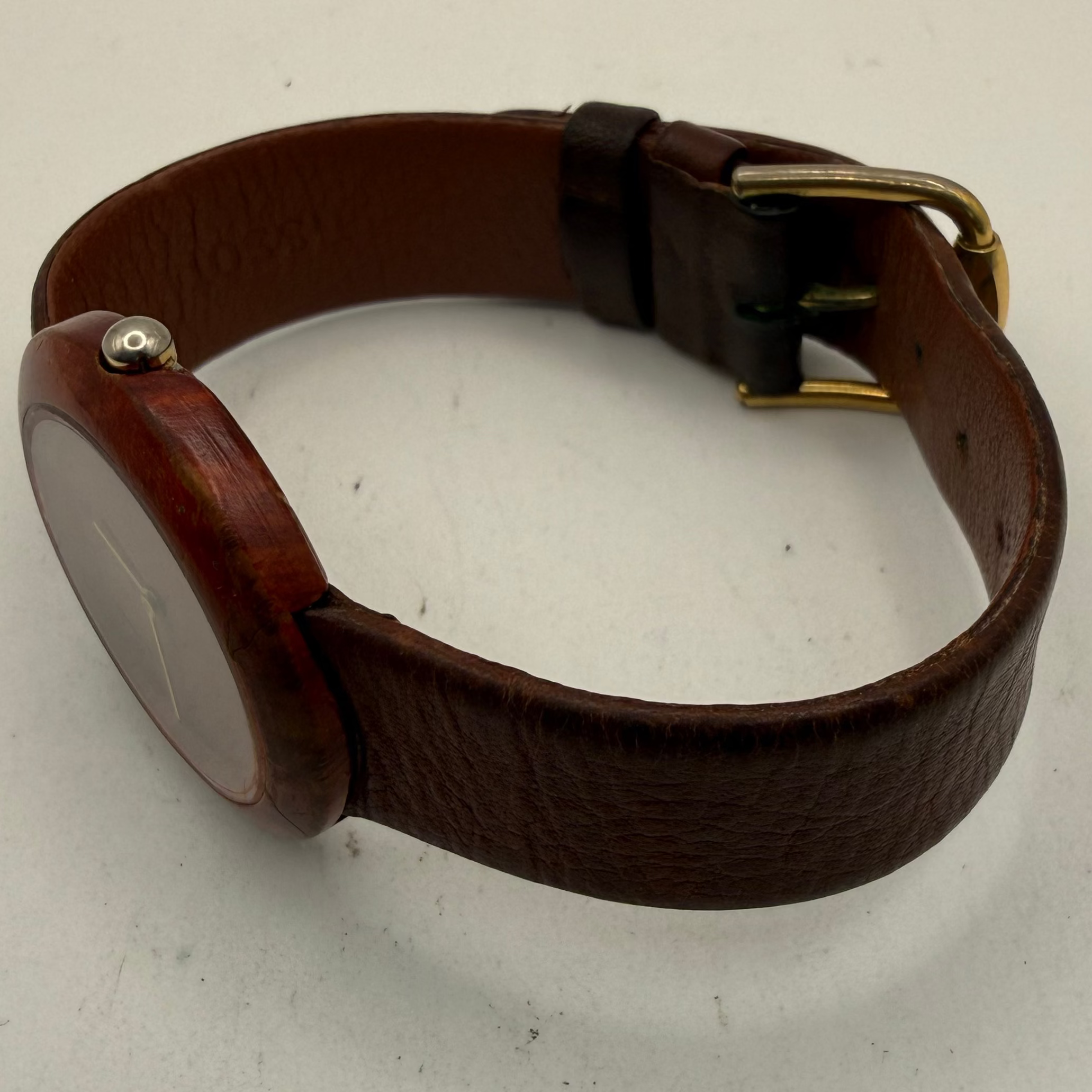 Tissot Woodwatch W150 Swiss Quartz Wooden Case Vintage 33mm Leather Strap (Fully Tested and Working)- £95.00