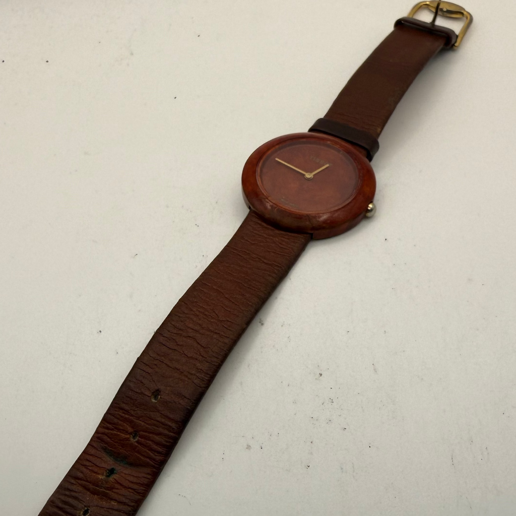 Tissot Woodwatch W150 Swiss Quartz Wooden Case Vintage 33mm Leather Strap (Fully Tested and Working)- £95.00